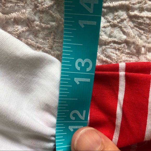 *SOLD* Vintage red white monstera print day dress - Picture 14 of 16